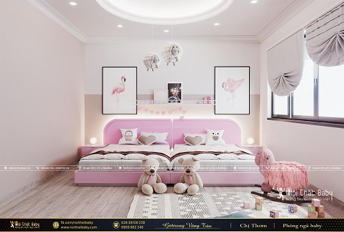 Thiết kế phòng ngủ bé gái đẹp căn Penthouse Gateway Vũng Tàu 220m2 - BBG204